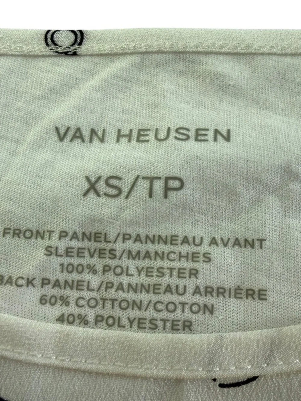 Van Huesen Shirt, Short Sleeve, XS, White, Umbrella / gloves / perfume print